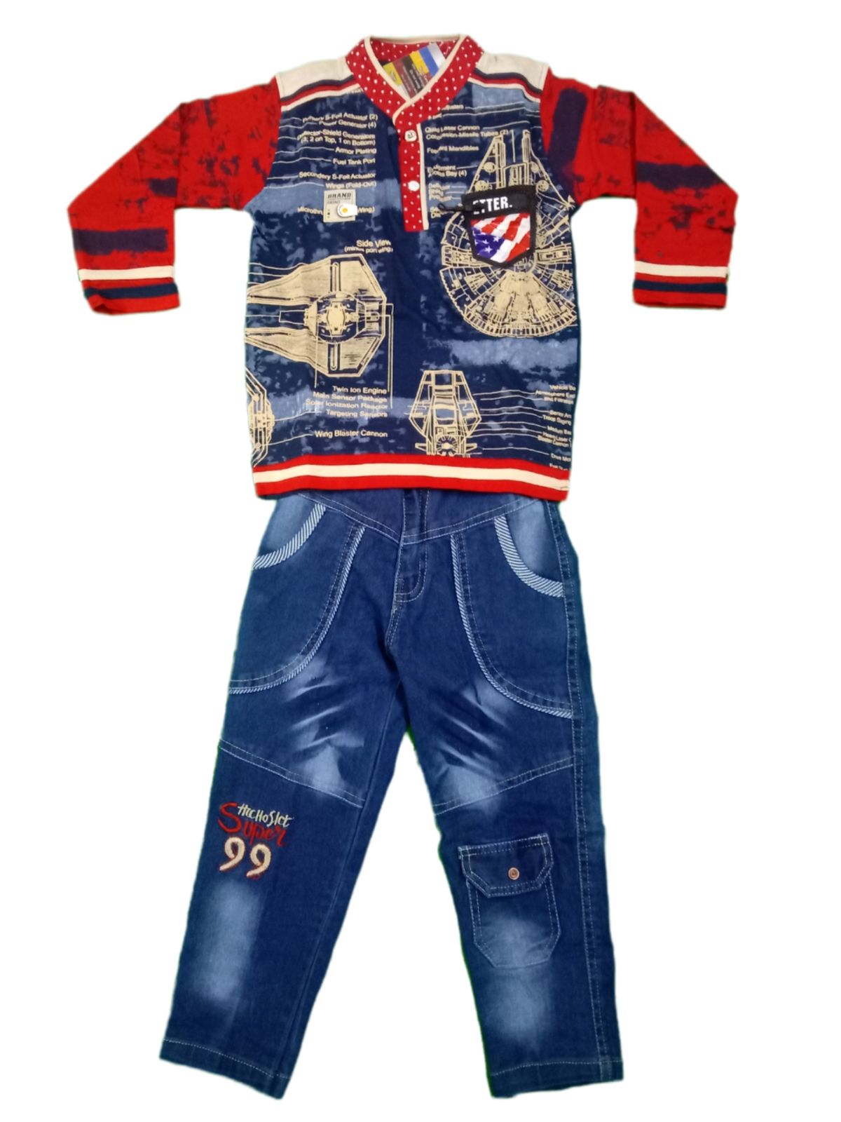 Boys T-shirt & Jeans Combo 3-4 Year-204322