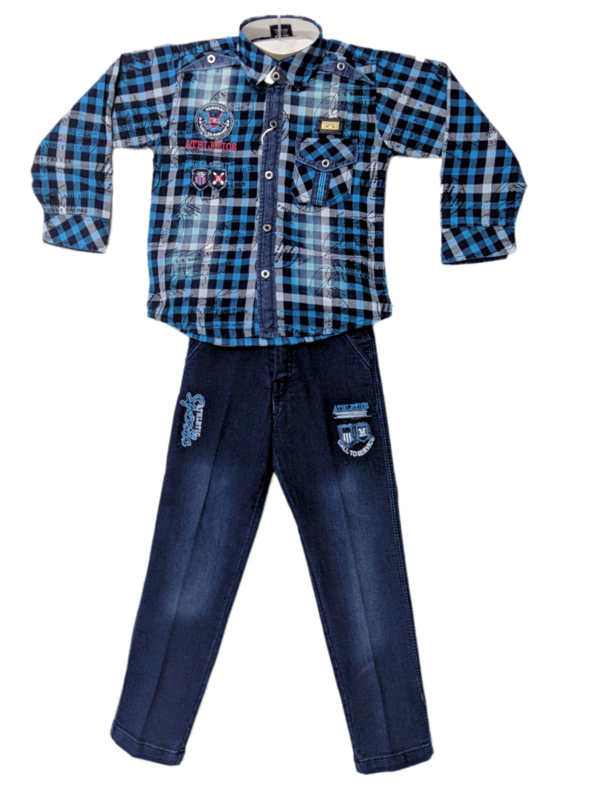 Boys Shirt & Jeans Combo 3-4 Years-205022SB
