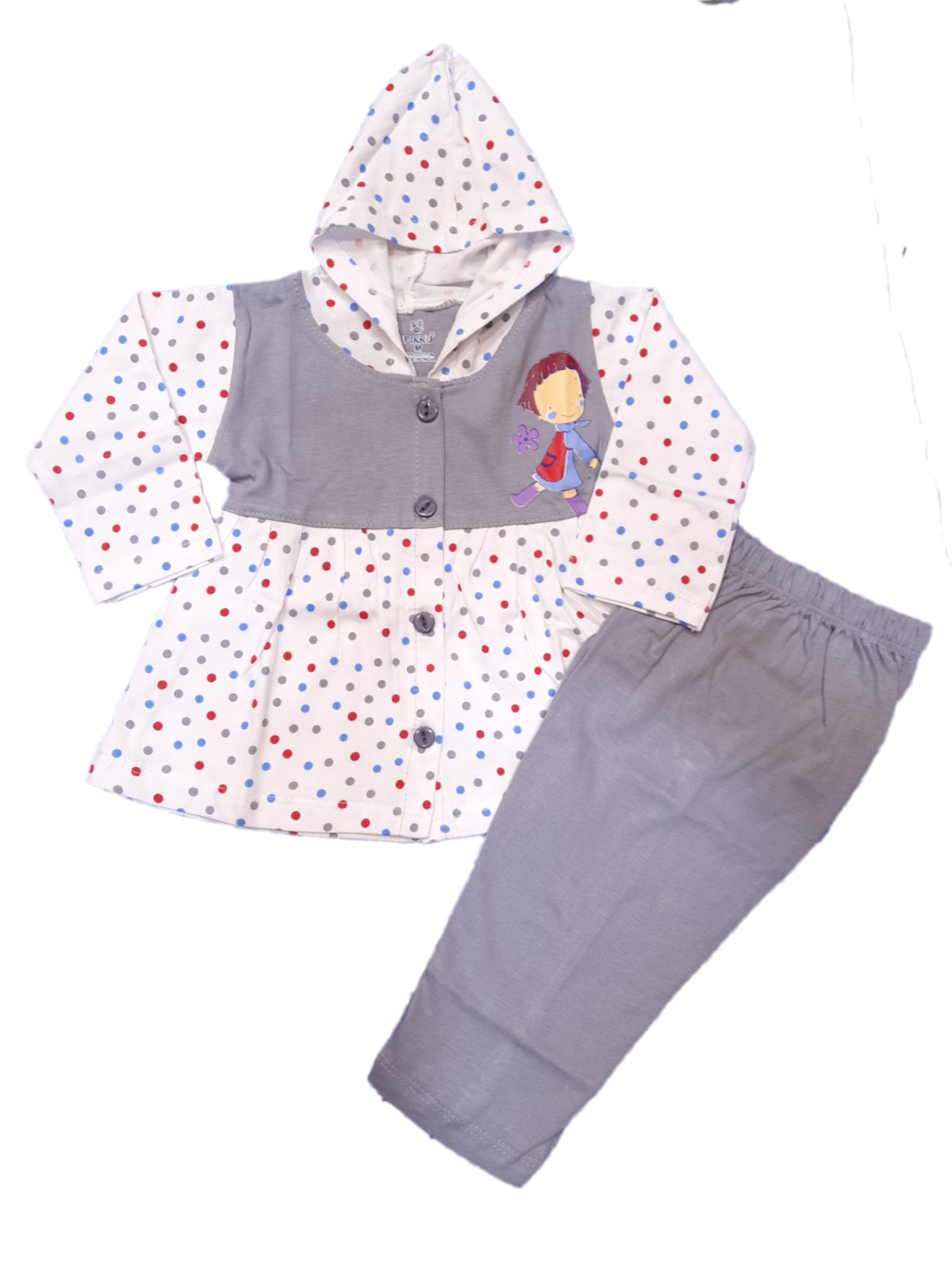 Baby Girl Infant Payjama Set with Hoodie-D2156