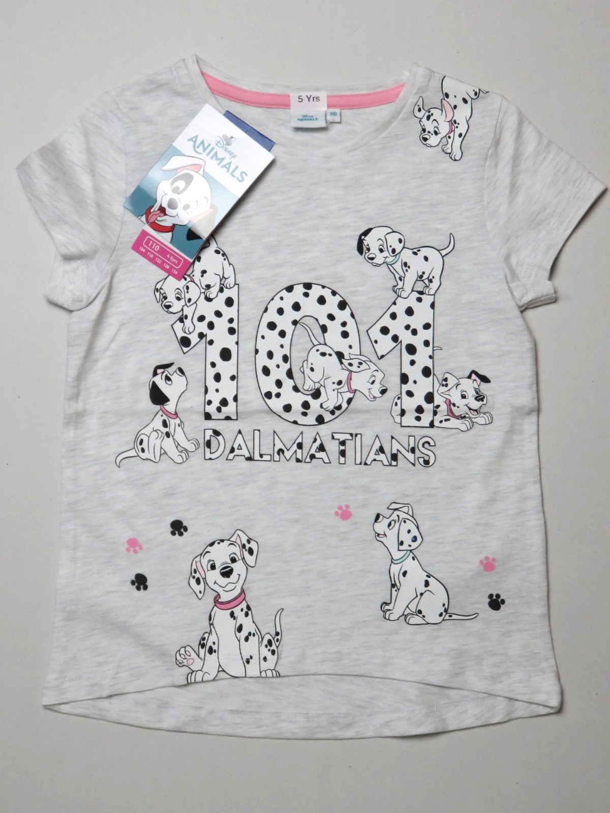Girls Half Sleeves T-shirt-Disney Animal-D2411